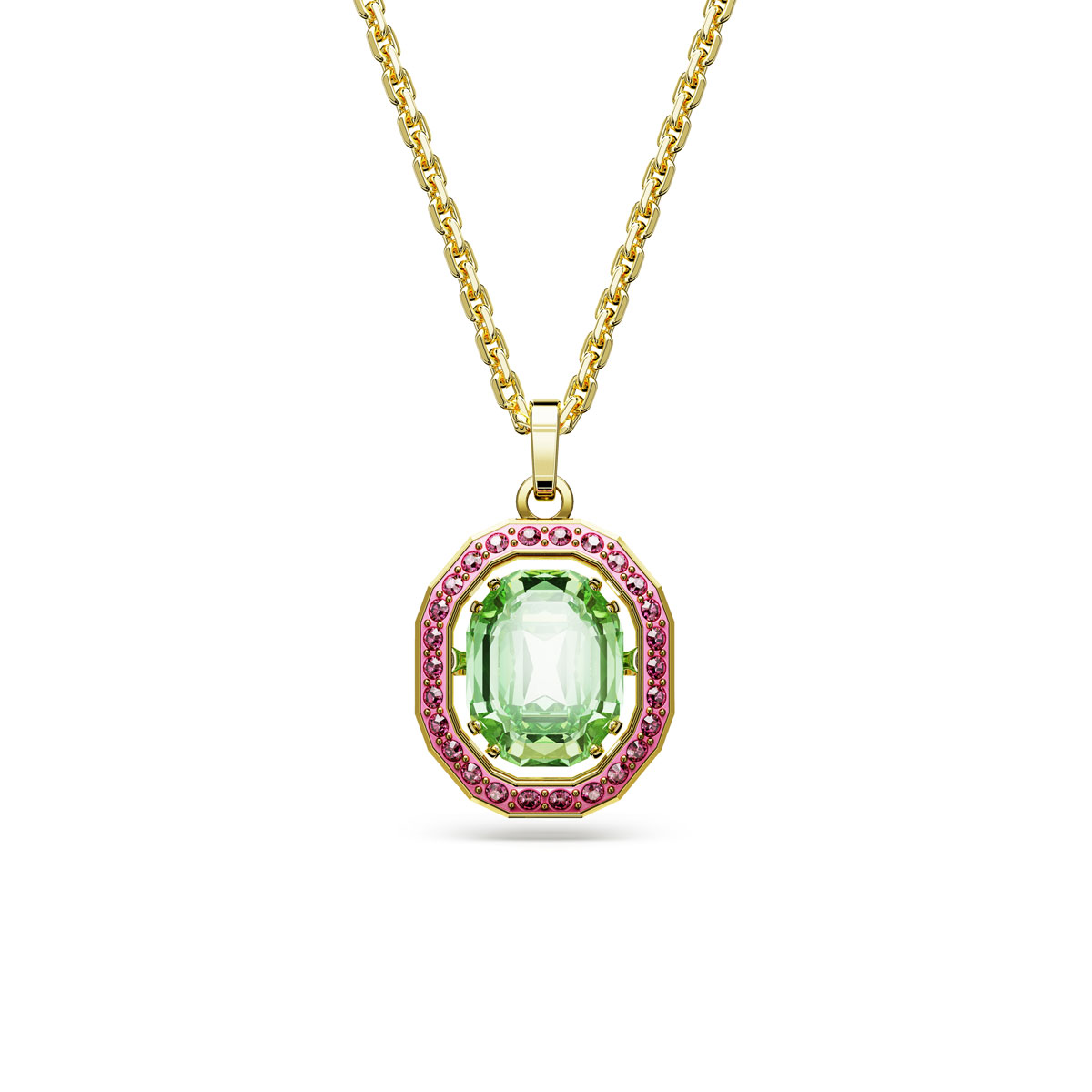 Swarovski Jewelry Necklace Chroma, Pendant L Green, Gold